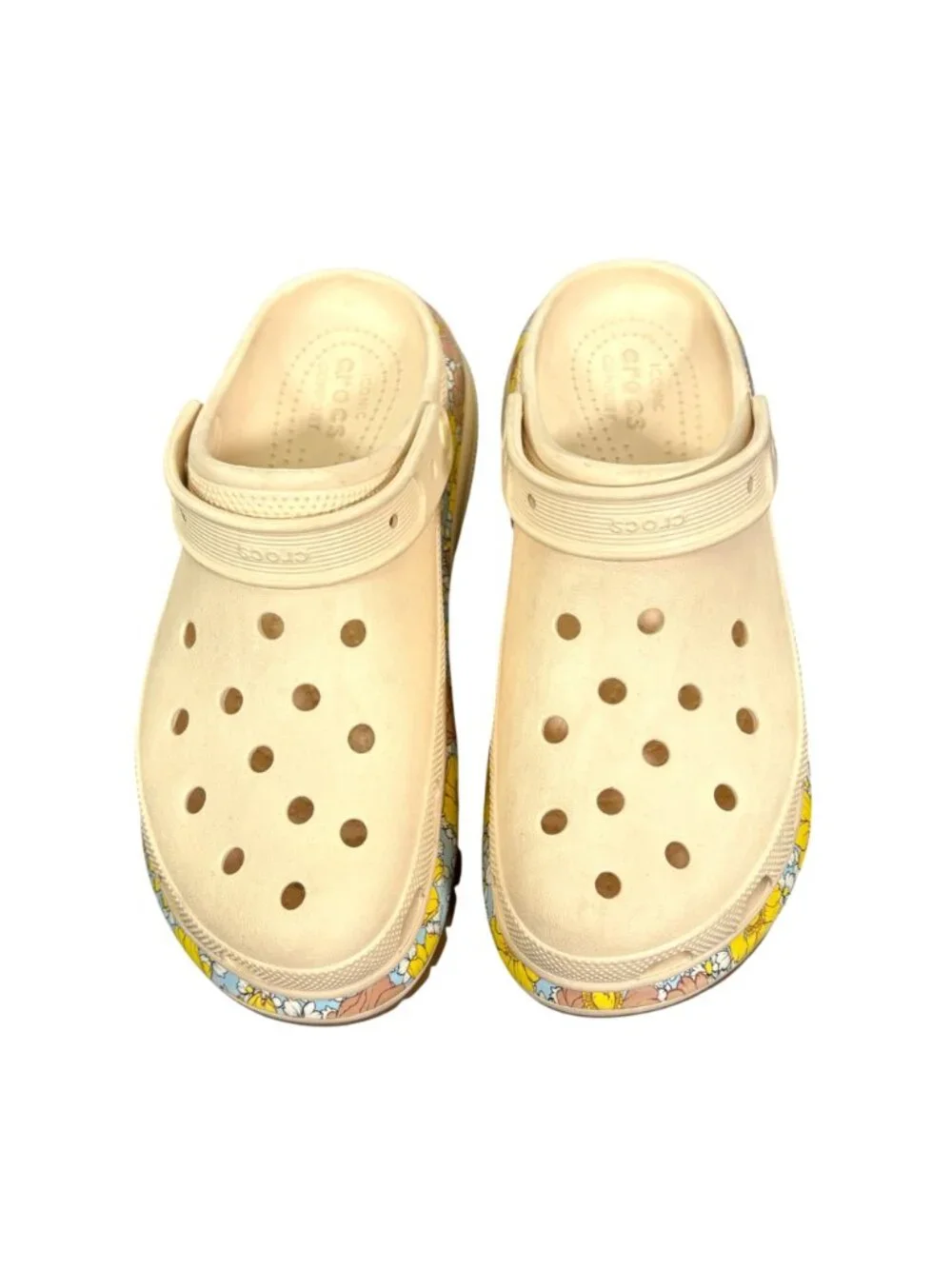Crocs Mega Crush Retro Floral Clogs Mens 10 Womens 12